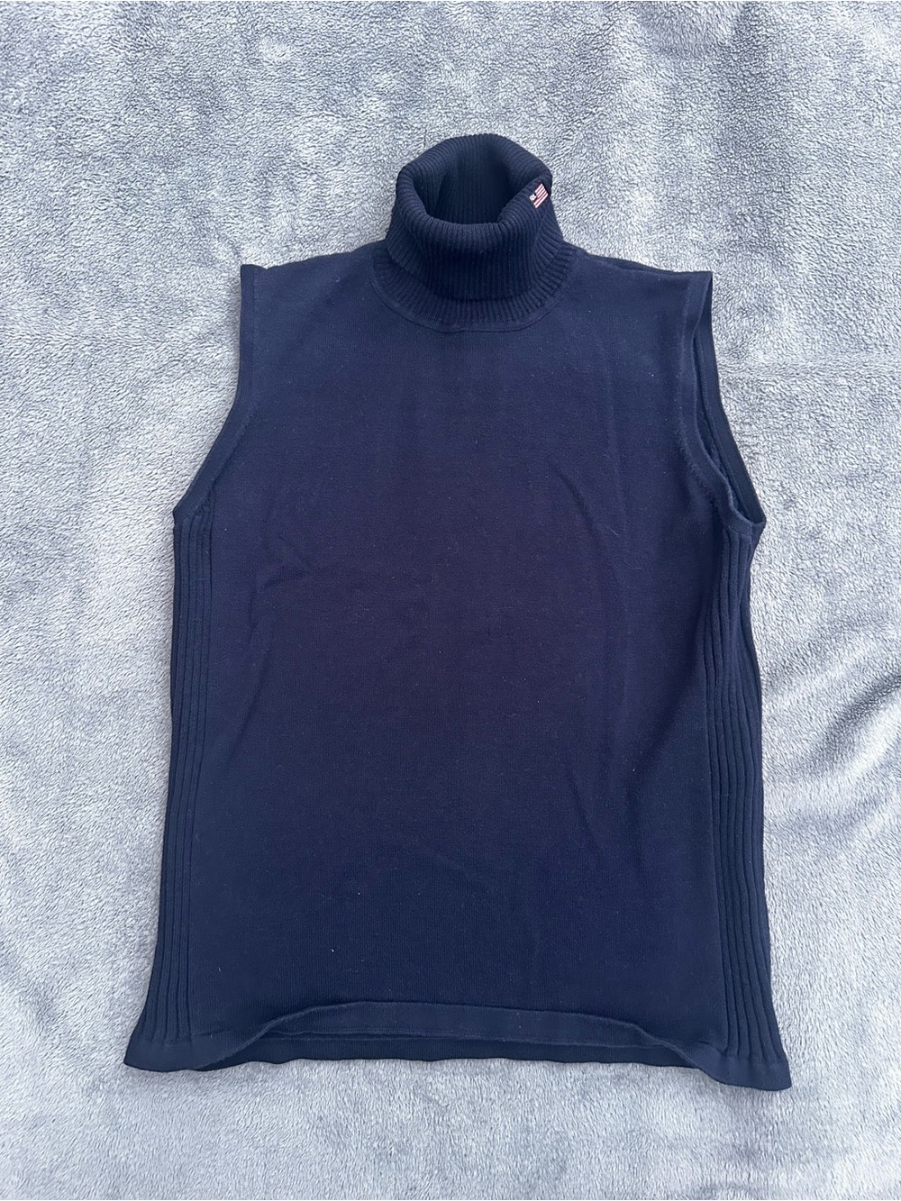 Vintage Polo Jeans Co Ralph Lauren Sleeveless Knit Turtleneck - Navy - Large